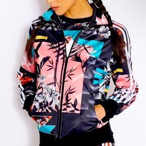 RARE Adidas Originals Firebird Floral Track Jacket Sz S